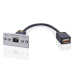 USB 2.0 B/A multimedia tray with breakout cable